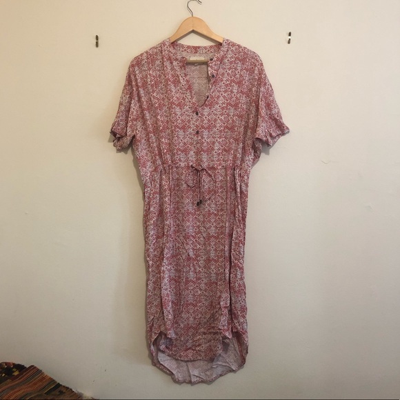 Lou & Grey Pink Patterned Summer Shirt Dress - Picture 1 of 8